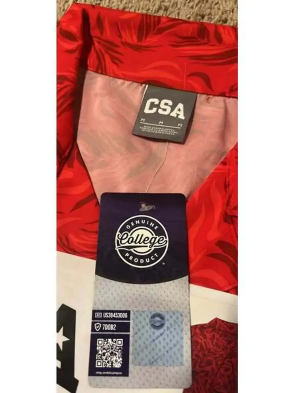 CSA NCAA Wisconsin Badgers red short sleeve polo men’s size medium